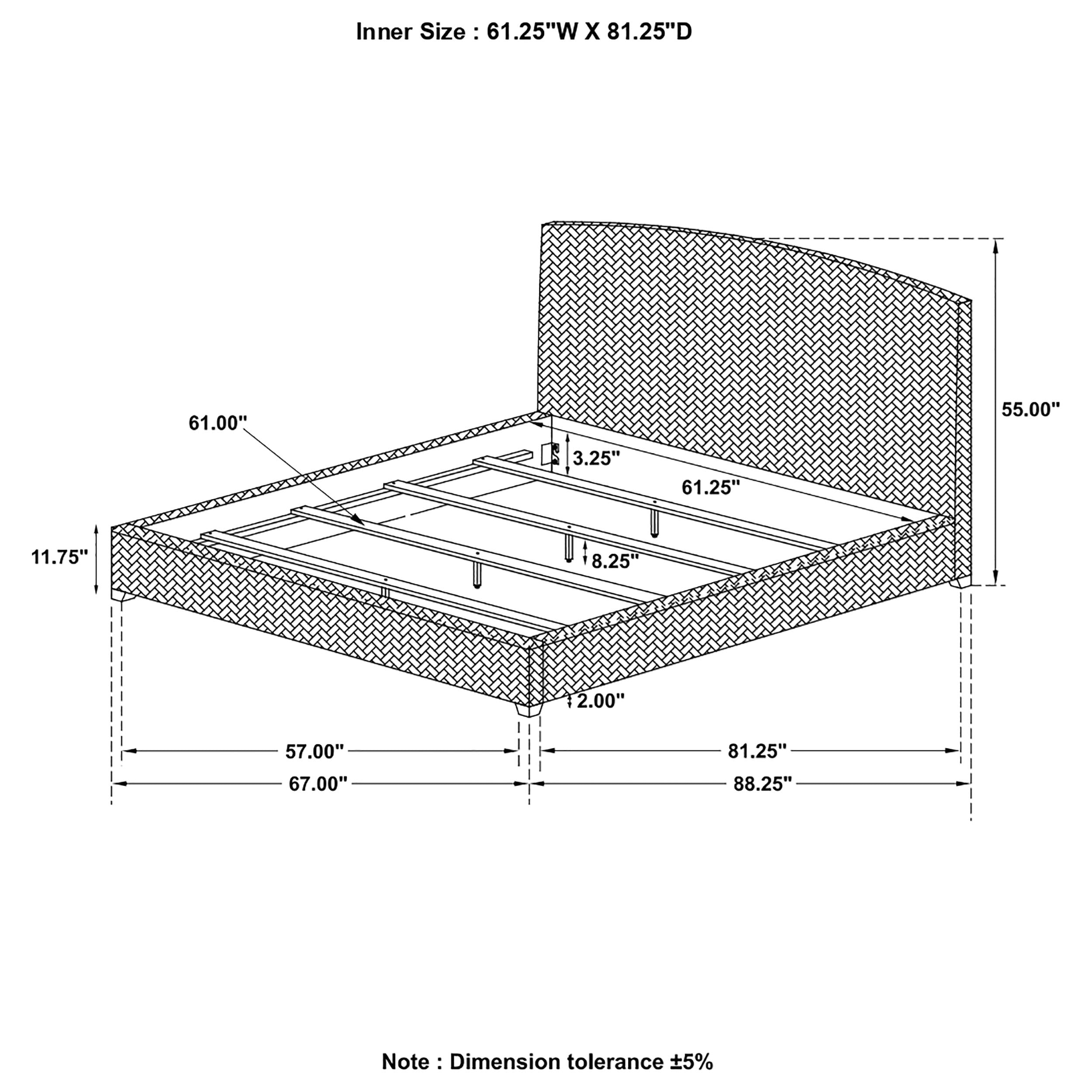 Laughton Banana Leaf California King Panel Bed Amber