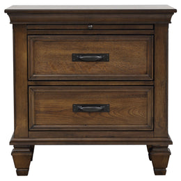 Devon California King Bedroom Set Beige and Oak