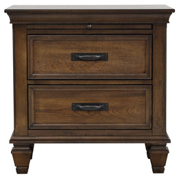 Devon California King Bedroom Set Beige and Oak
