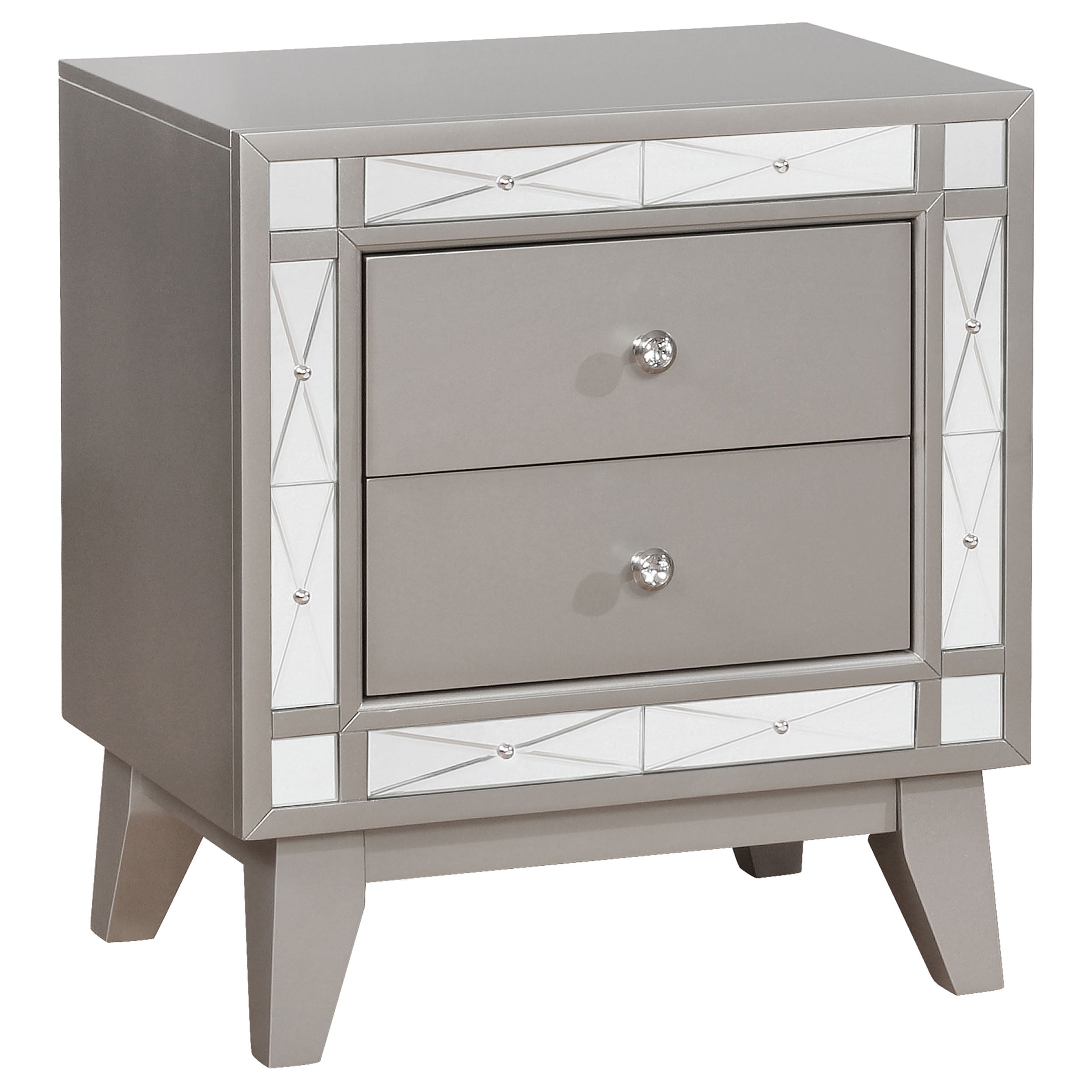 Camille California King Bedroom Set Metallic Mercury