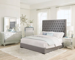 Camille California King Bedroom Set Metallic Mercury