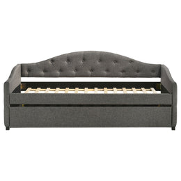 Sadie Upholstered Daybed with Trundle Grey
