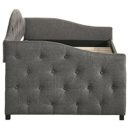 Sadie Upholstered Daybed with Trundle Grey