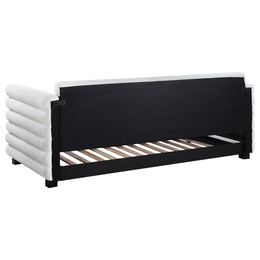 Patricia Boucle Upholstered Day Bed with Trundle Grey