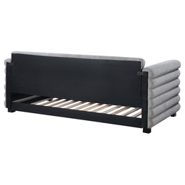Patricia Boucle Upholstered Day Bed with Trundle Grey
