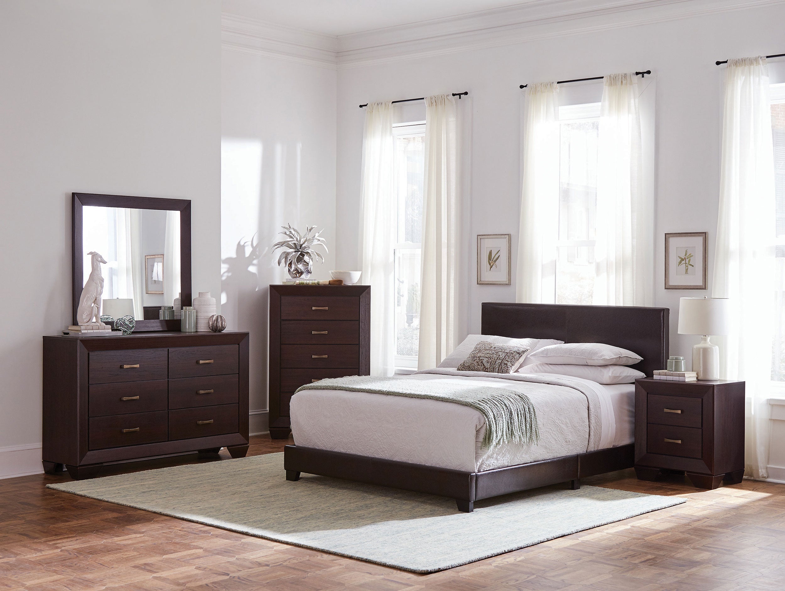 Dorian California King Bedroom Set Dark Cocoa