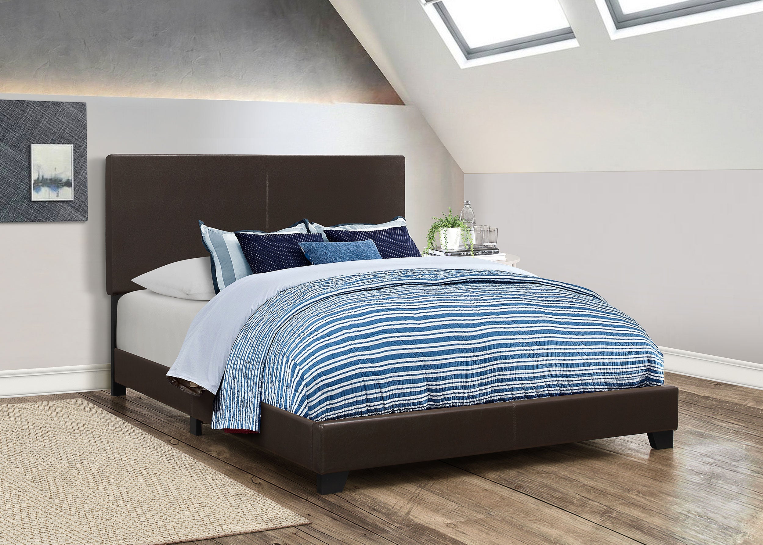 Dorian Fabric Upholstered Panel Bed Cream