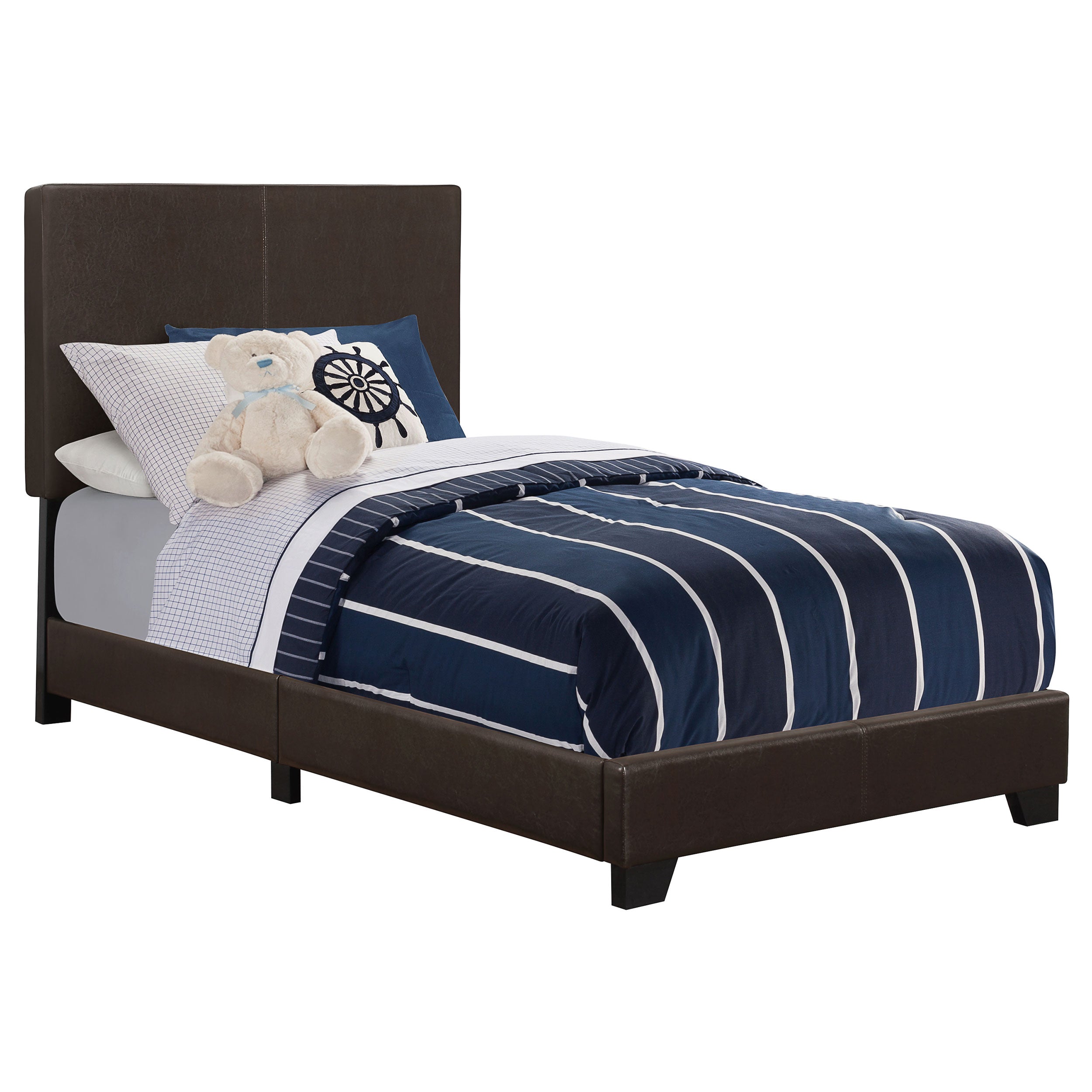 Dorian Fabric Upholstered Panel Bed Cream