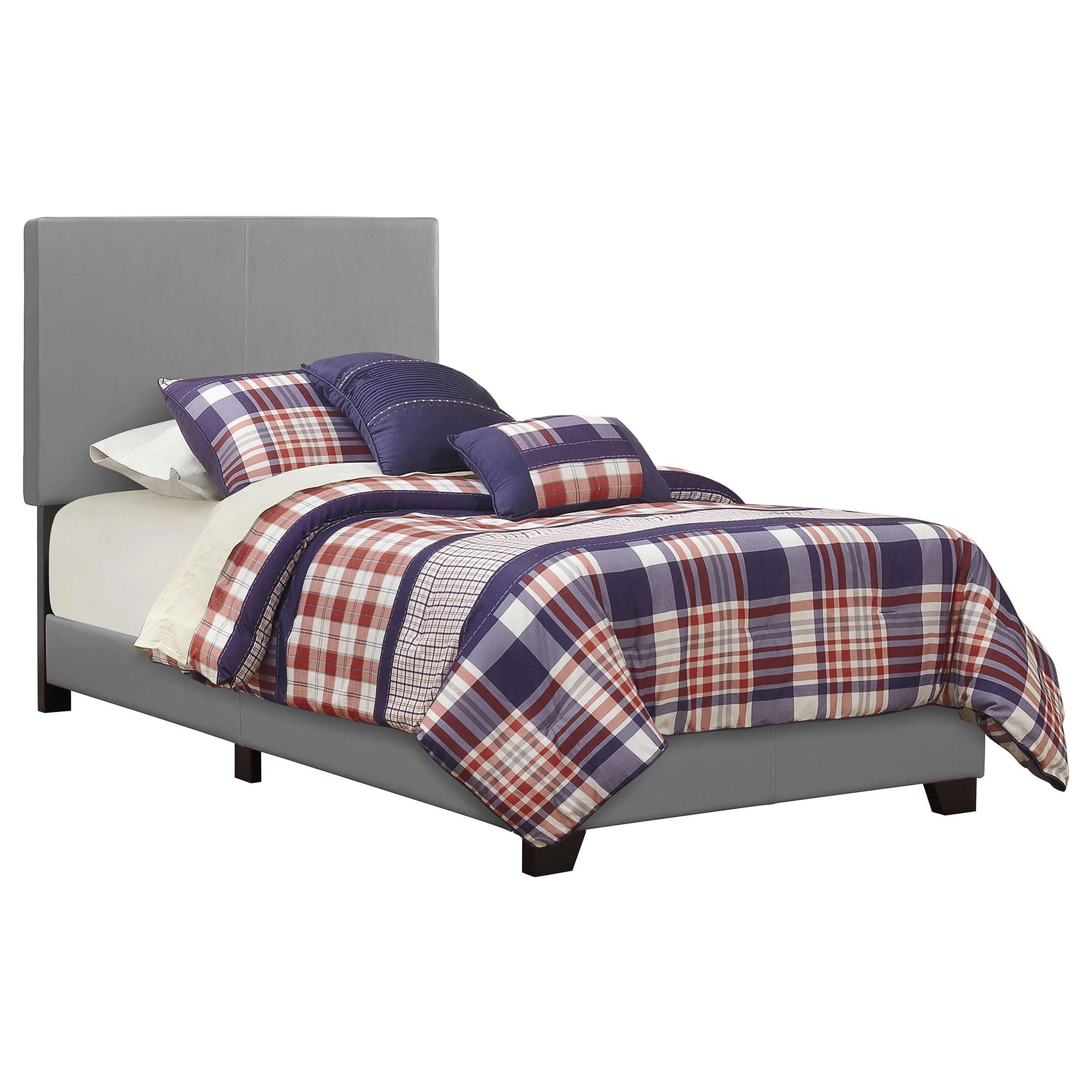 Dorian Fabric Upholstered Panel Bed Cream
