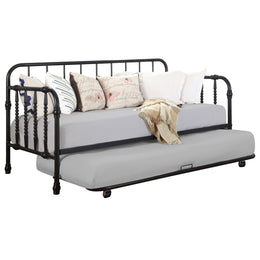 Marina Metal Daybed with Trundle Black