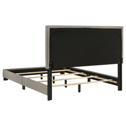 Dorian Fabric Upholstered Panel Bed Taupe