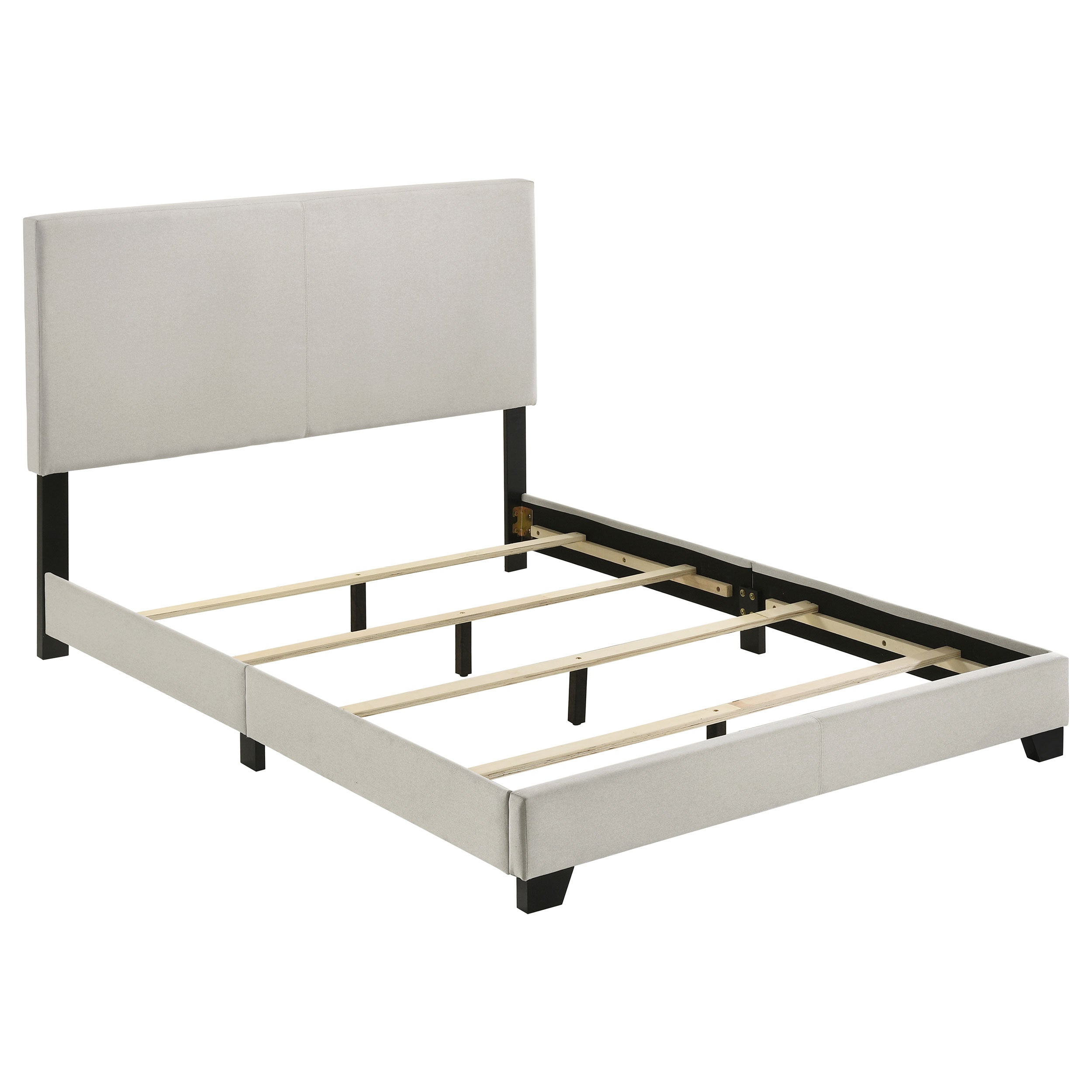 Dorian Fabric Upholstered Panel Bed Cream