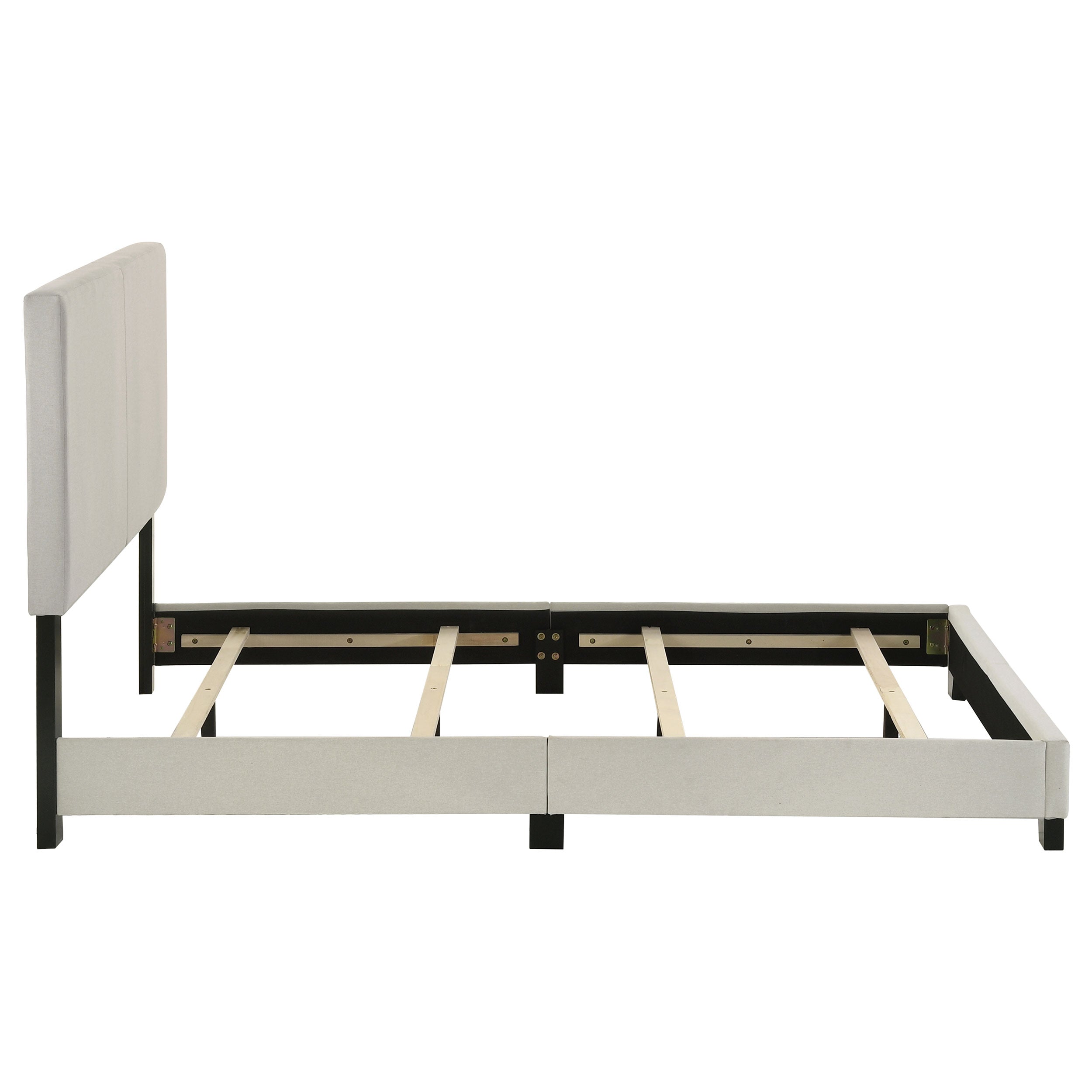 Dorian Fabric Upholstered Panel Bed Cream