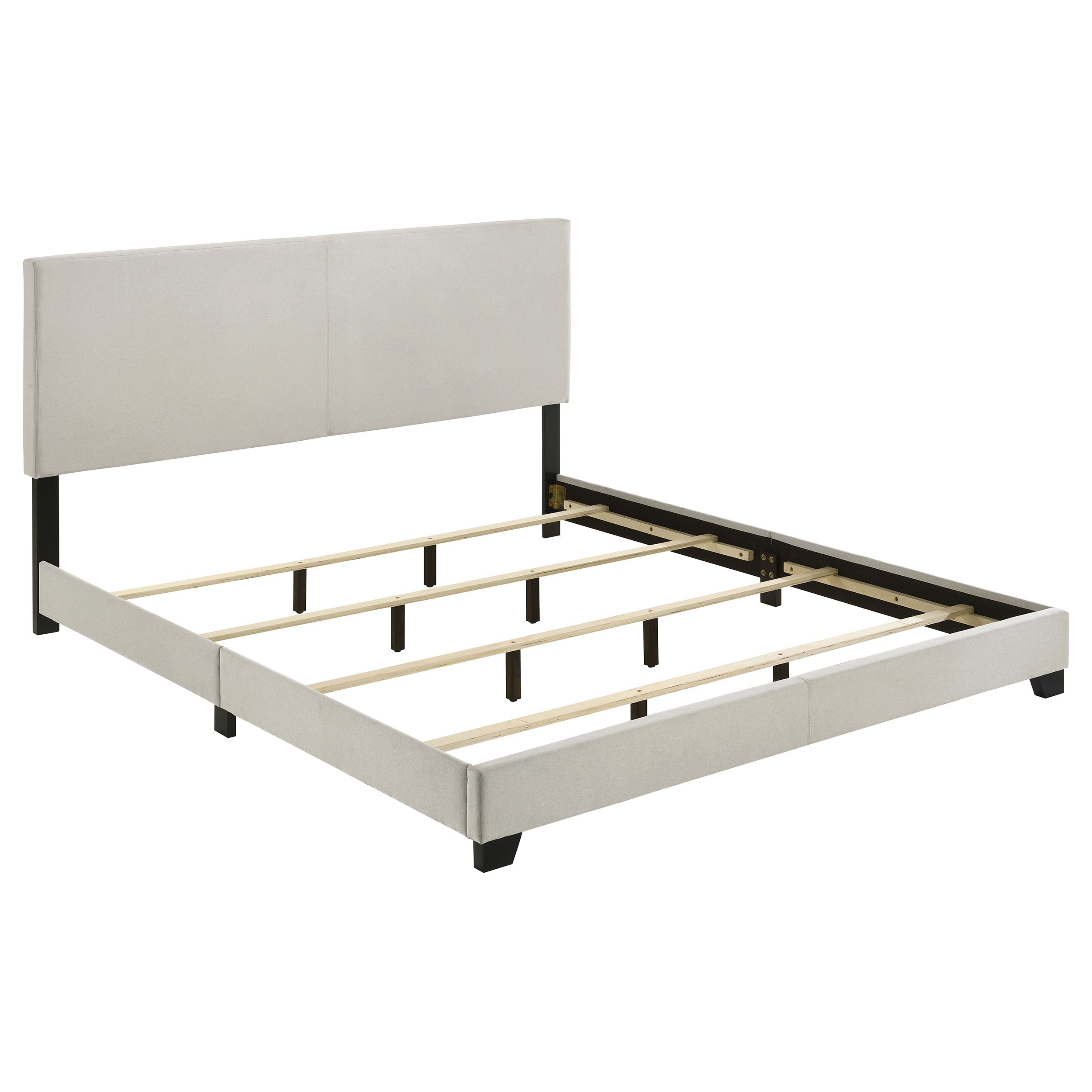 Dorian Fabric Upholstered Panel Bed Cream