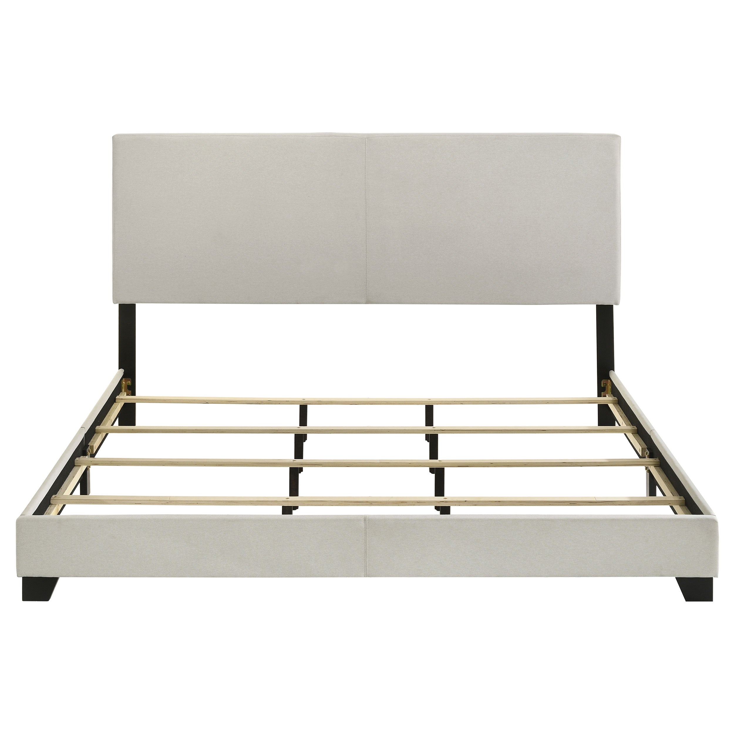 Dorian Fabric Upholstered Panel Bed Cream