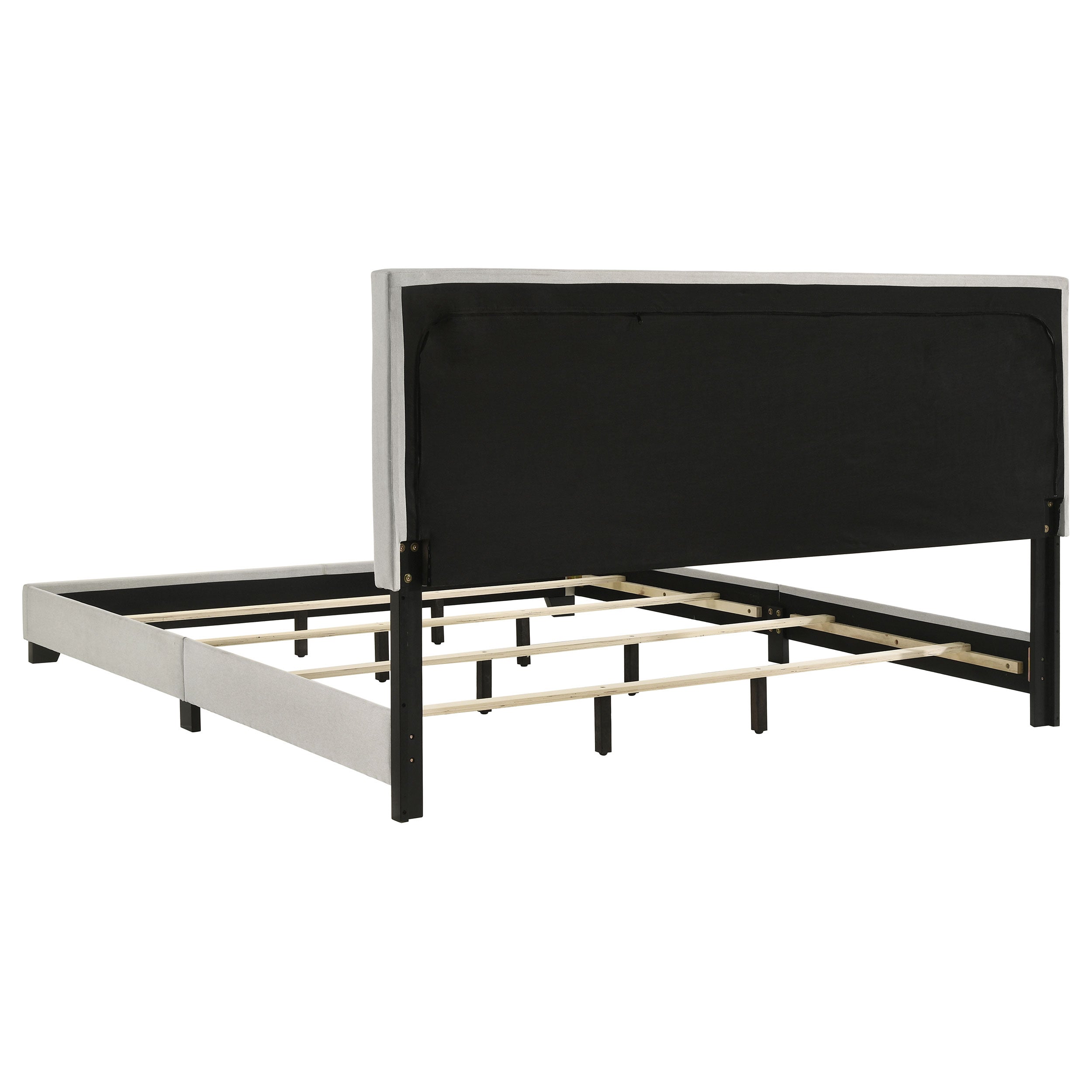 Dorian Fabric Upholstered Panel Bed Cream