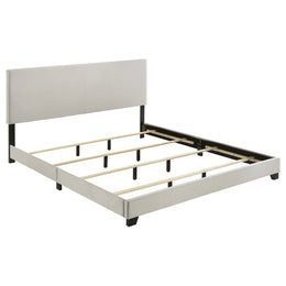 Dorian Fabric Upholstered Panel Bed Cream