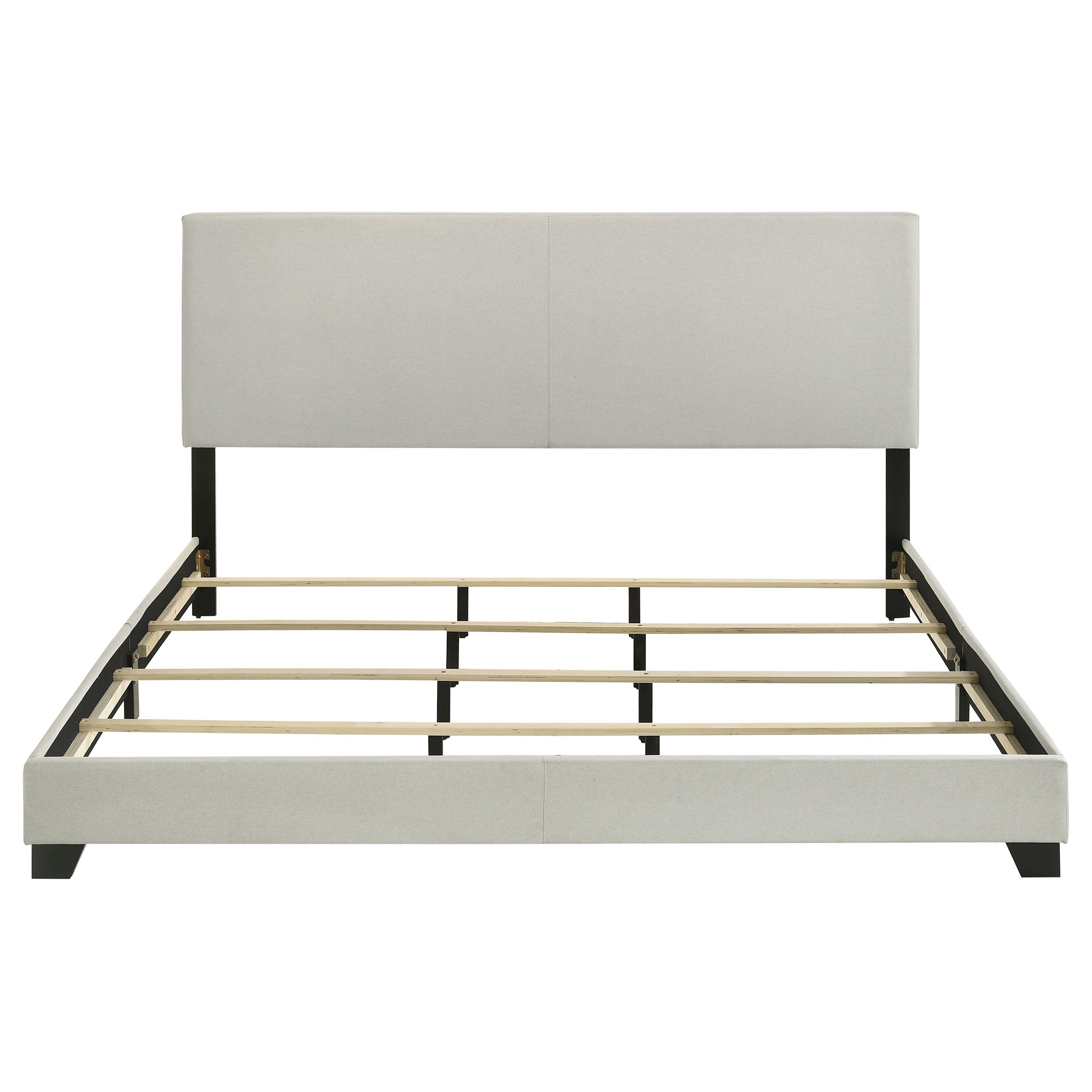 Dorian Fabric Upholstered Panel Bed Cream