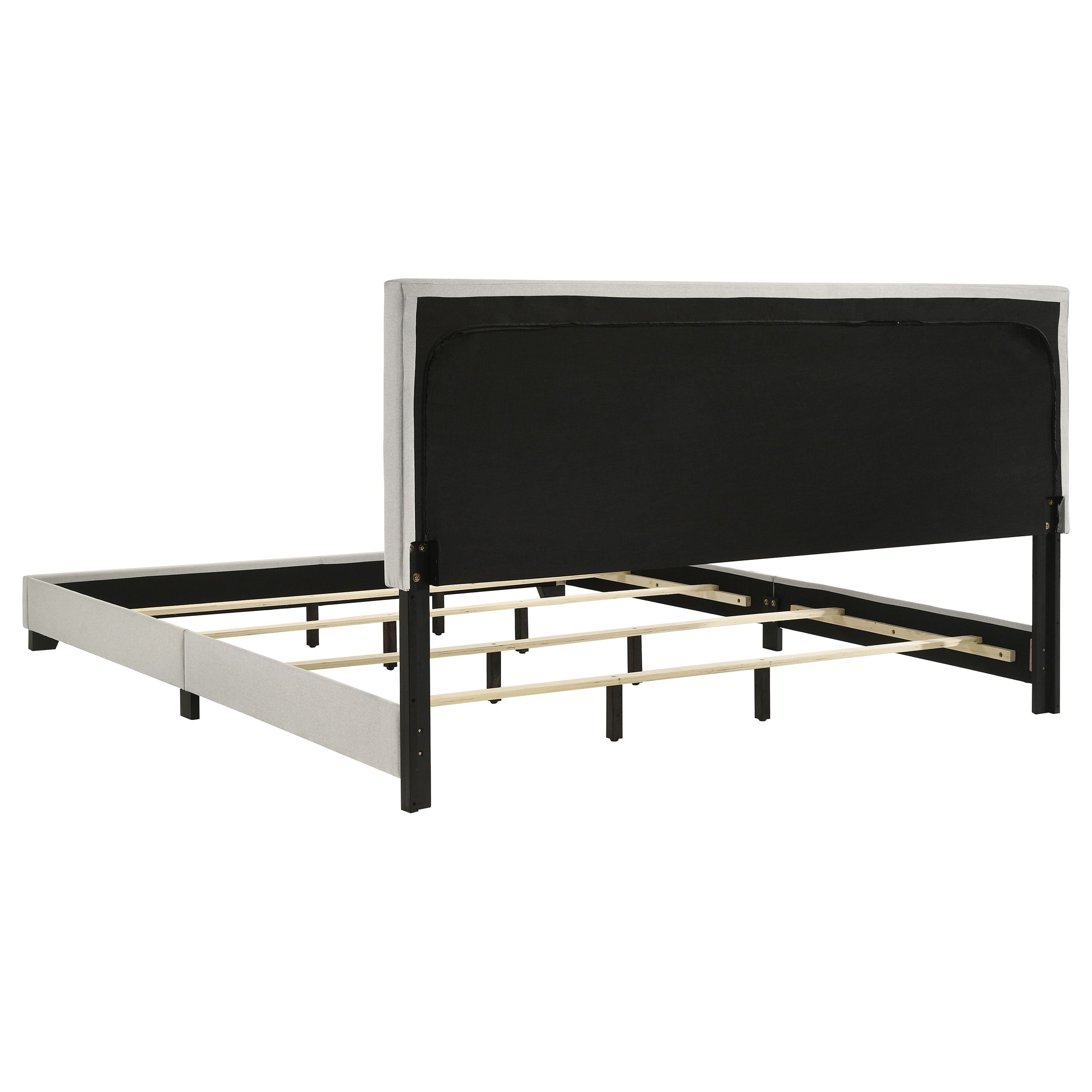 Dorian Fabric Upholstered Panel Bed Cream