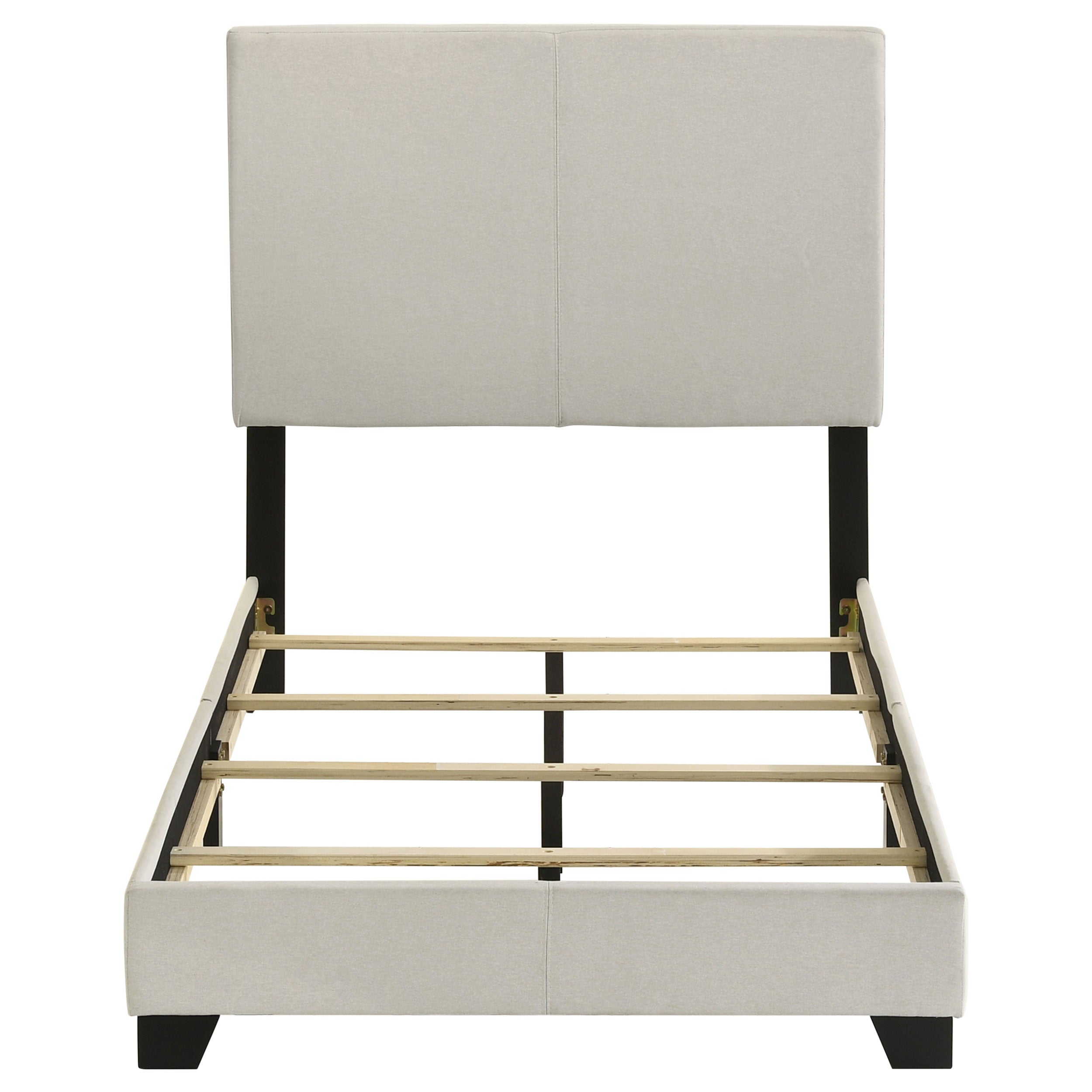 Dorian Fabric Upholstered Panel Bed Cream
