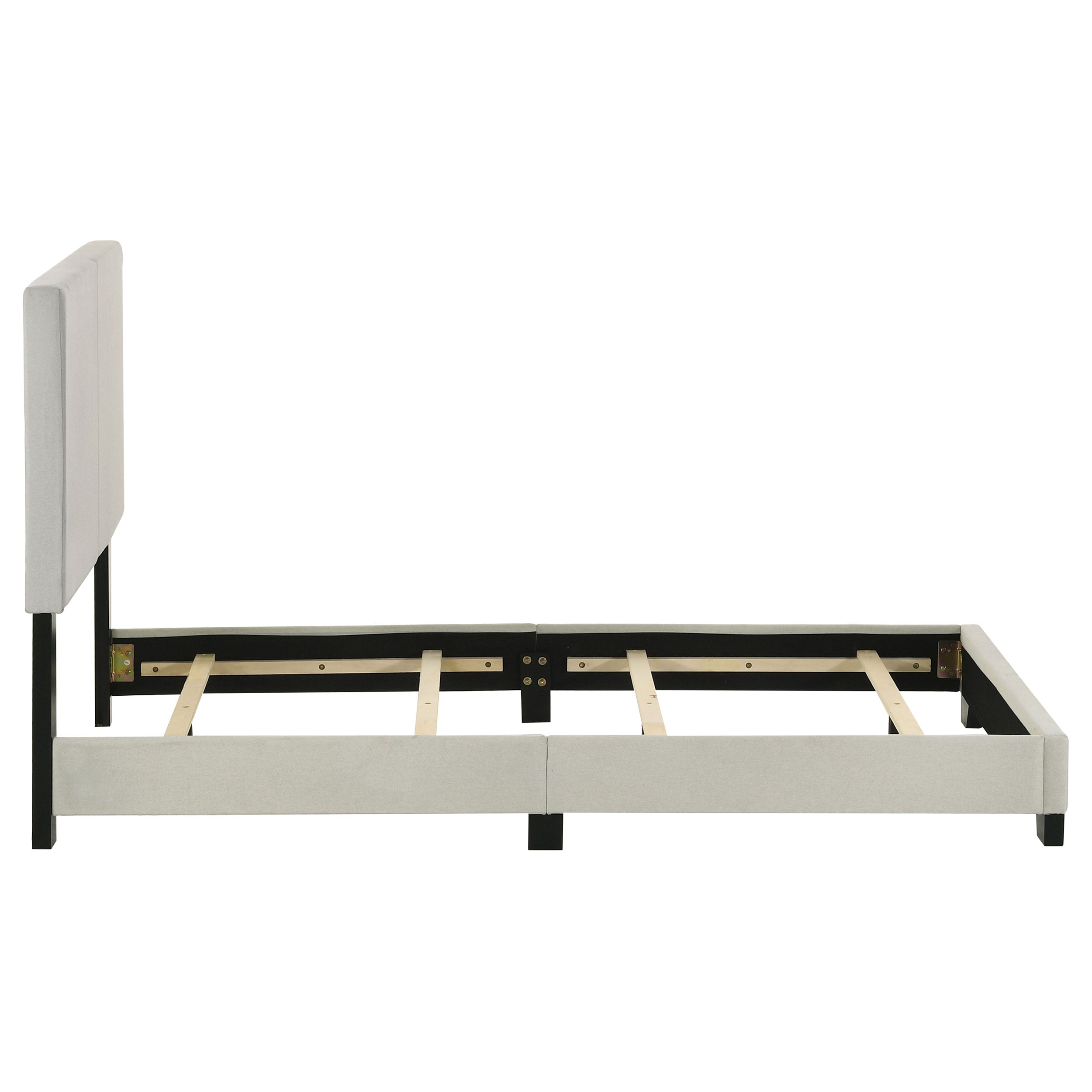 Dorian Fabric Upholstered Panel Bed Cream
