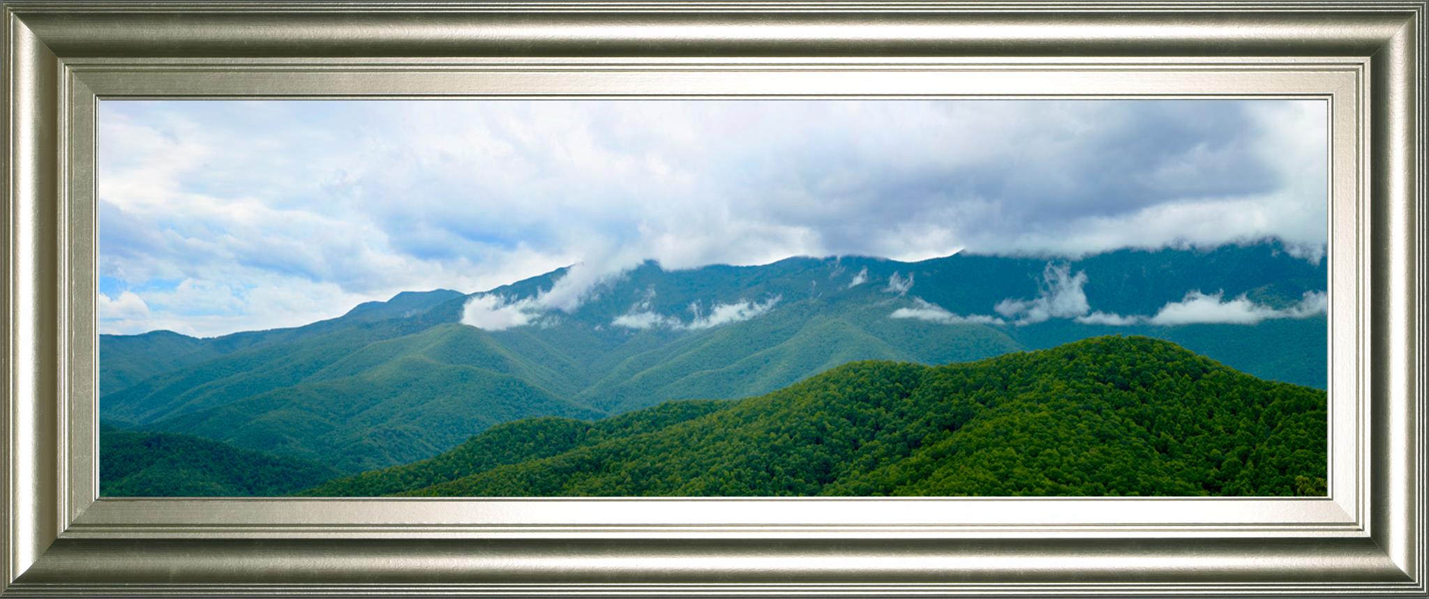 Misty Moutains Ii By Kames Mcloughlin 18X42 Framed Print