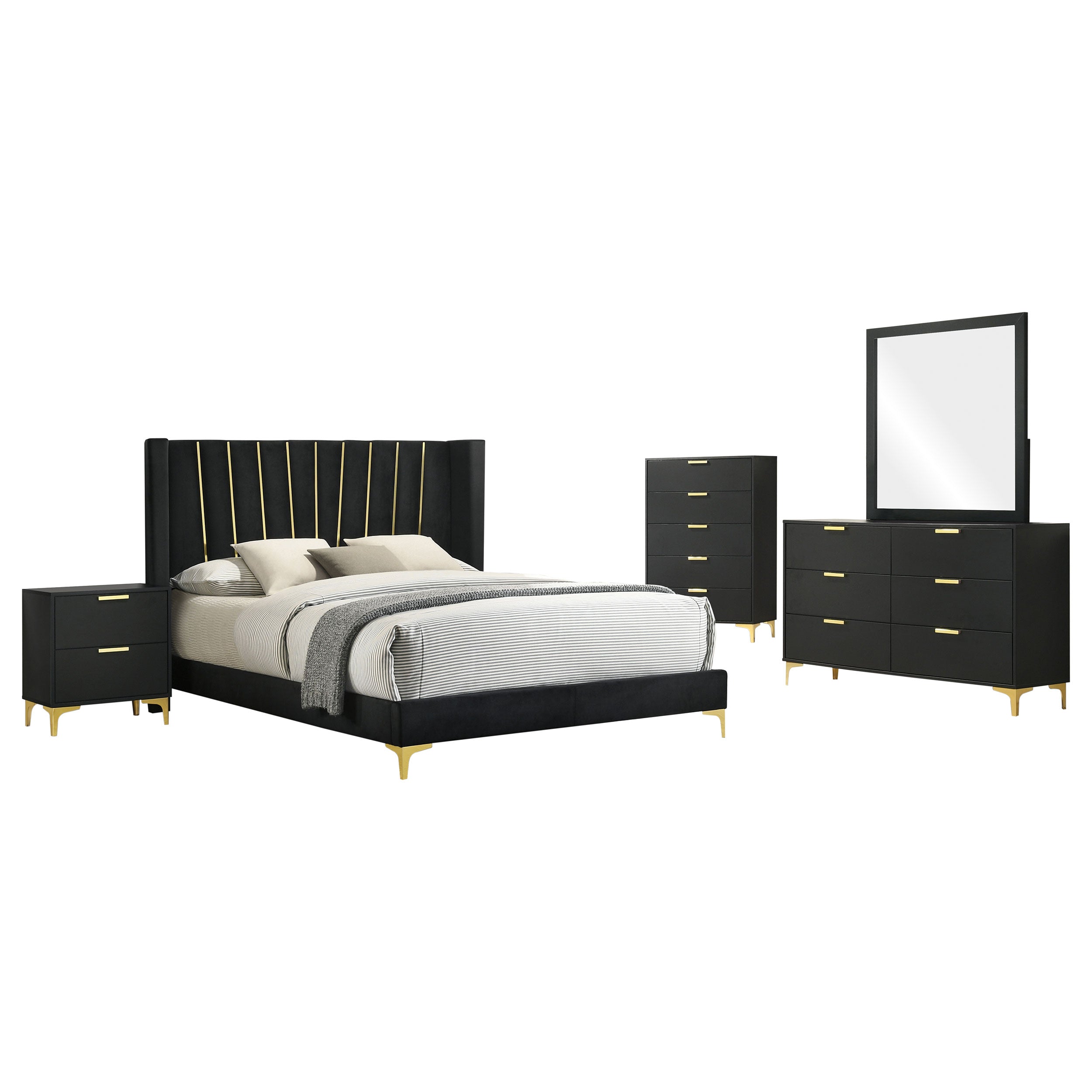 Kendall California King Bedroom Set Black