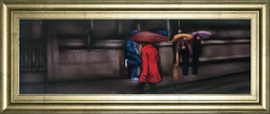Down On The Street By Xavier Visa 18X42 Framed Print