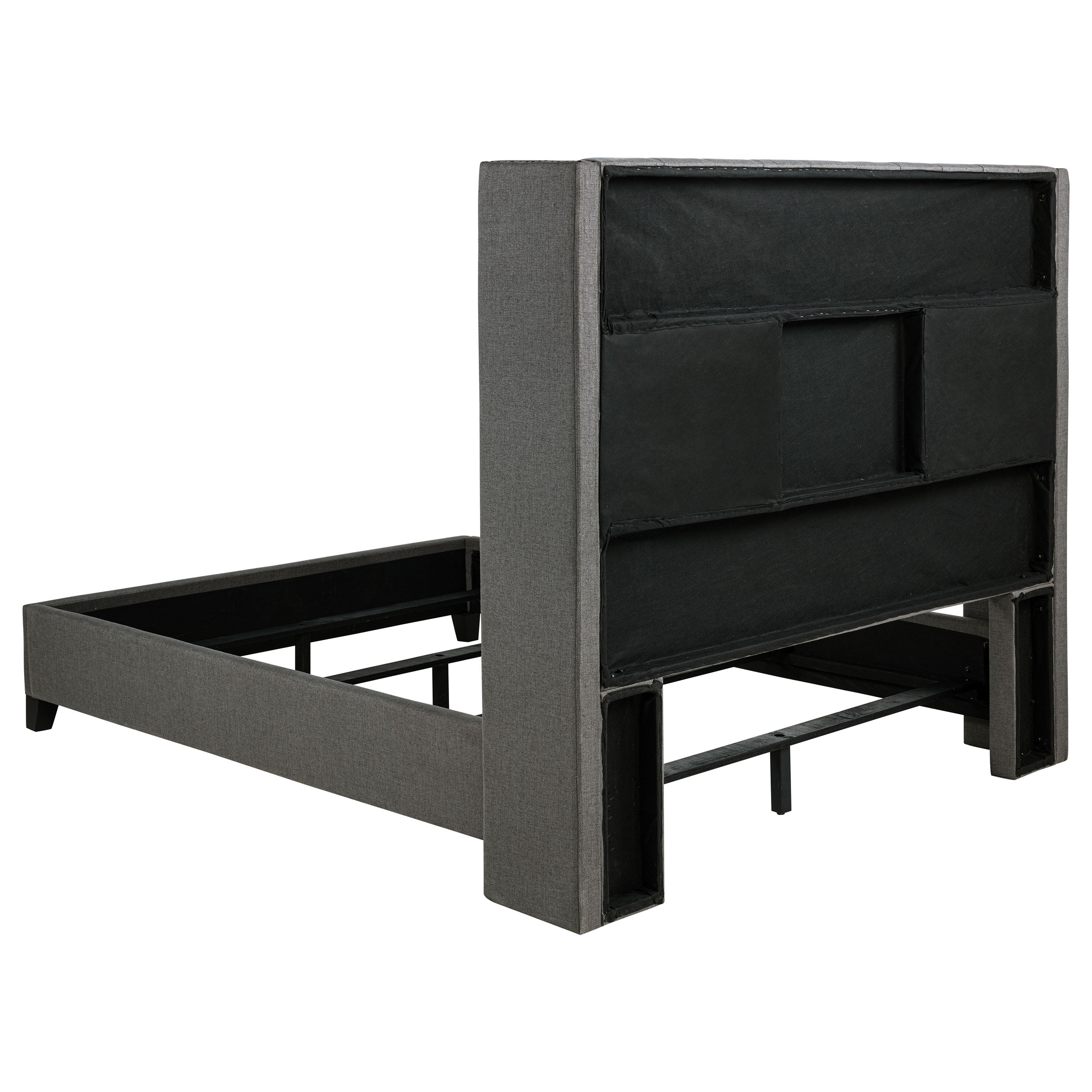 Bancroft Upholstered Wingback Bed Grey