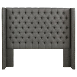 Bancroft Upholstered California King Wingback Headboard Grey