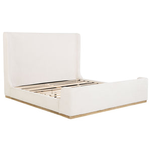 Nala Upholstered Sleigh Bed Cream