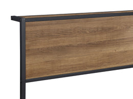 Ricky Metal Panel Bed Light Oak