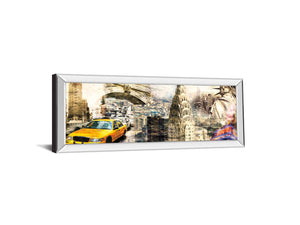 Downtown New York By Sola, B 18X42 Mirror Frame Print