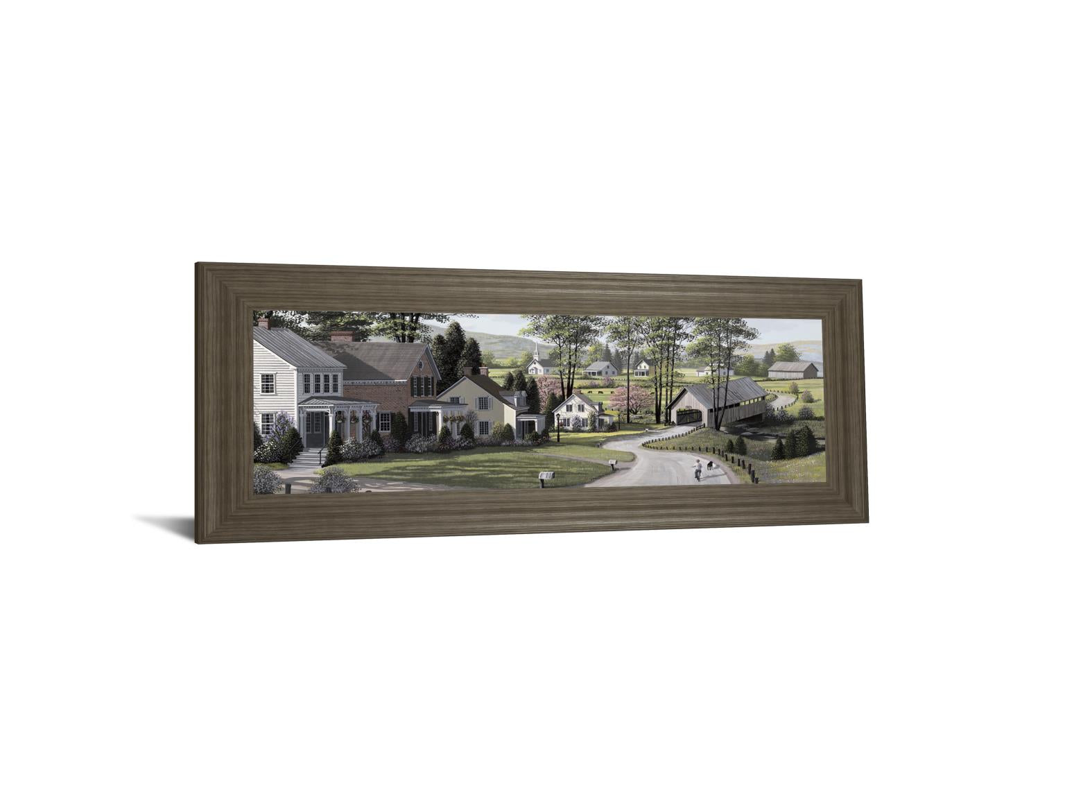 The Covered Bridge By Saunders, B. 18X42 Framed Print