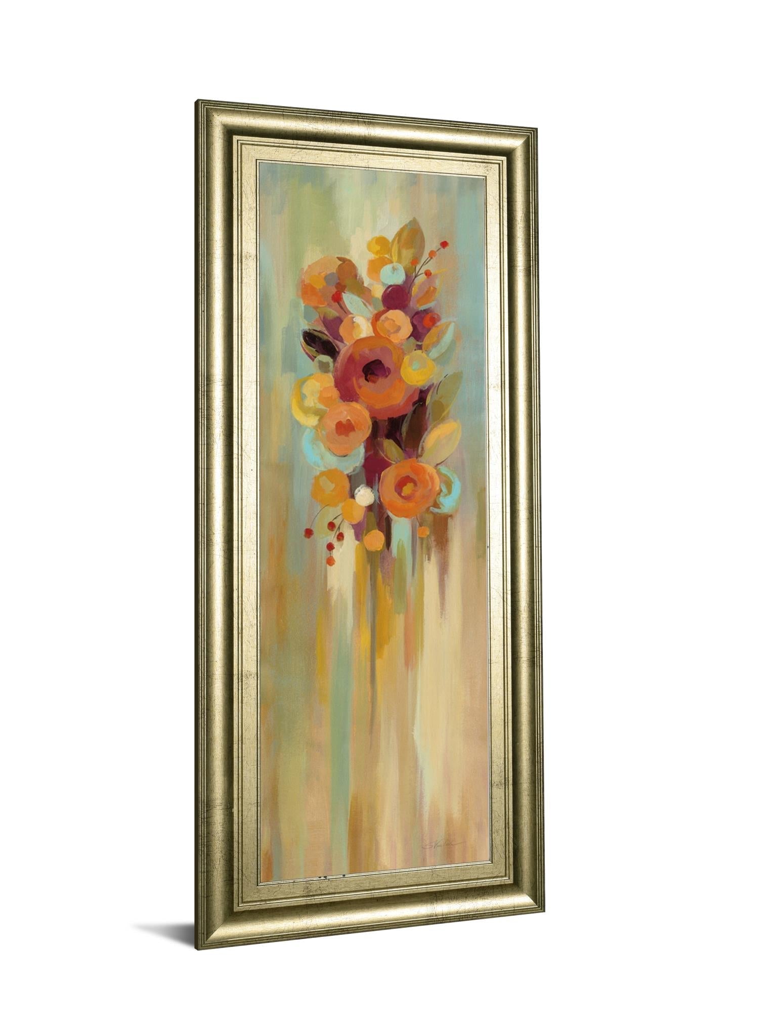 Tall Autumn Flowers I By Silvia Vassileva 18X42 Framed Print