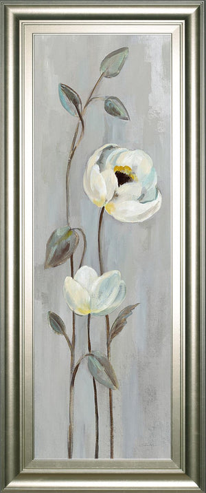 Neutral Branches I On Gray By Silvia Vassileva 18X42 Framed Print