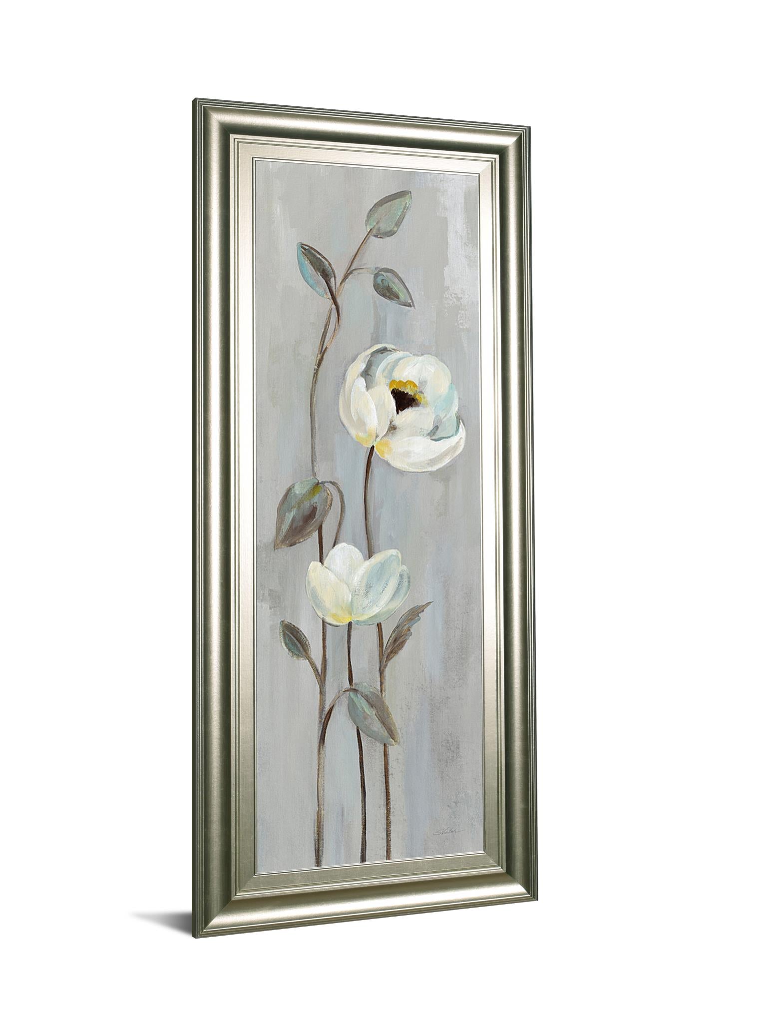 Neutral Branches I On Gray By Silvia Vassileva 18X42 Framed Print