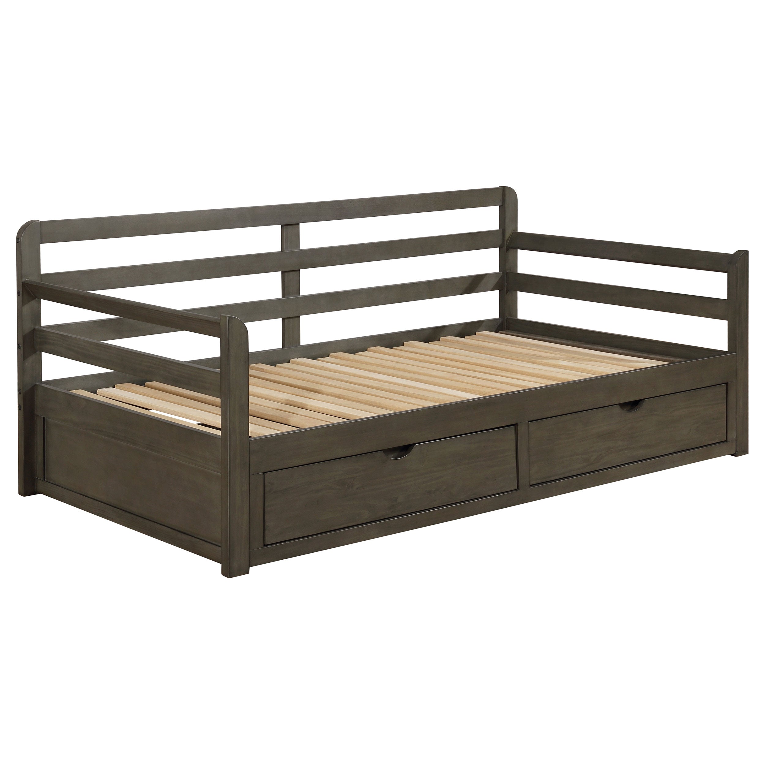 Sorrento 2-drawer XL Daybed with Extension Trundle Grey