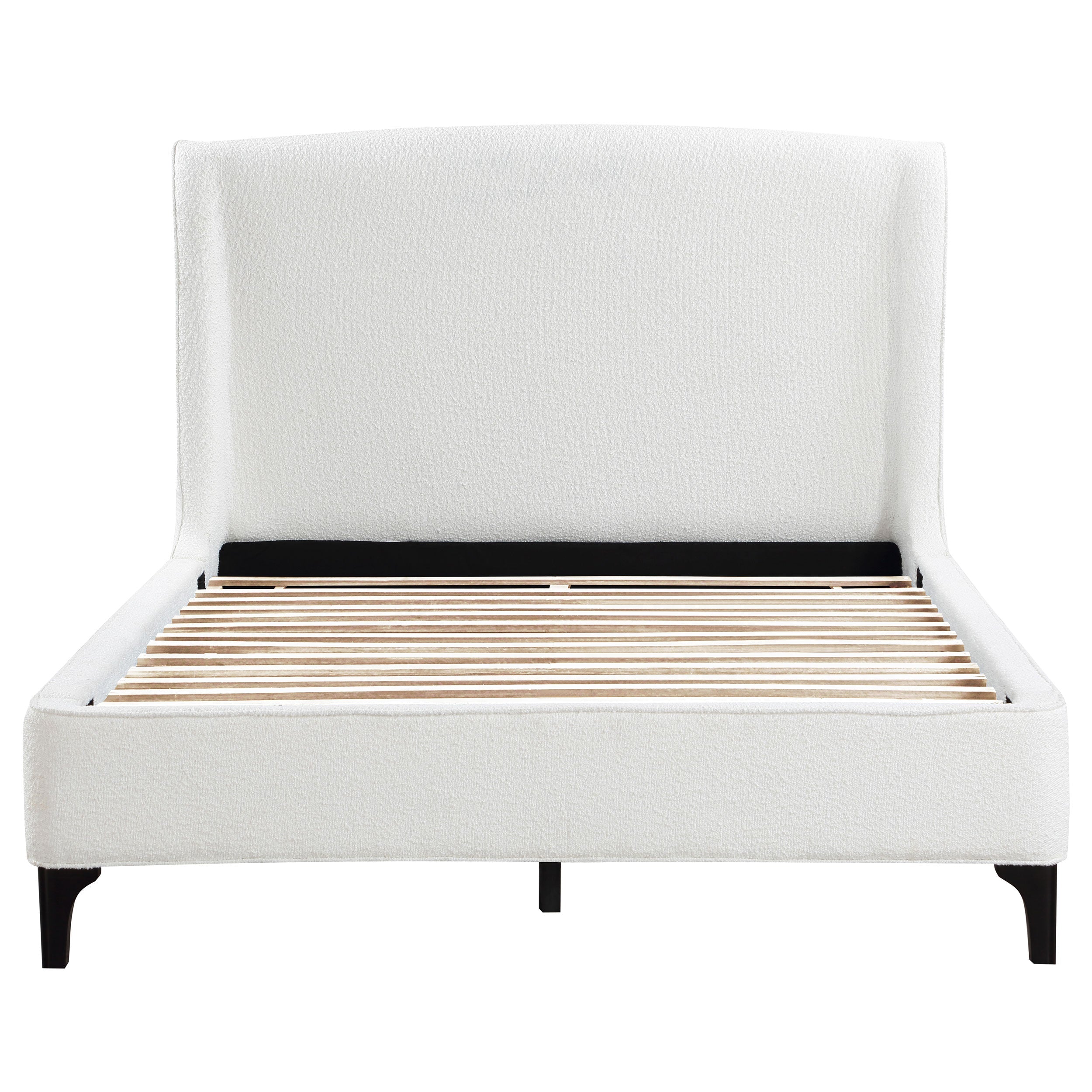 Mosby Upholstered Wingback Bed Grey