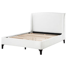Mosby Upholstered Wingback Bed Grey
