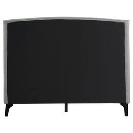 Mosby Upholstered Wingback Bed Grey