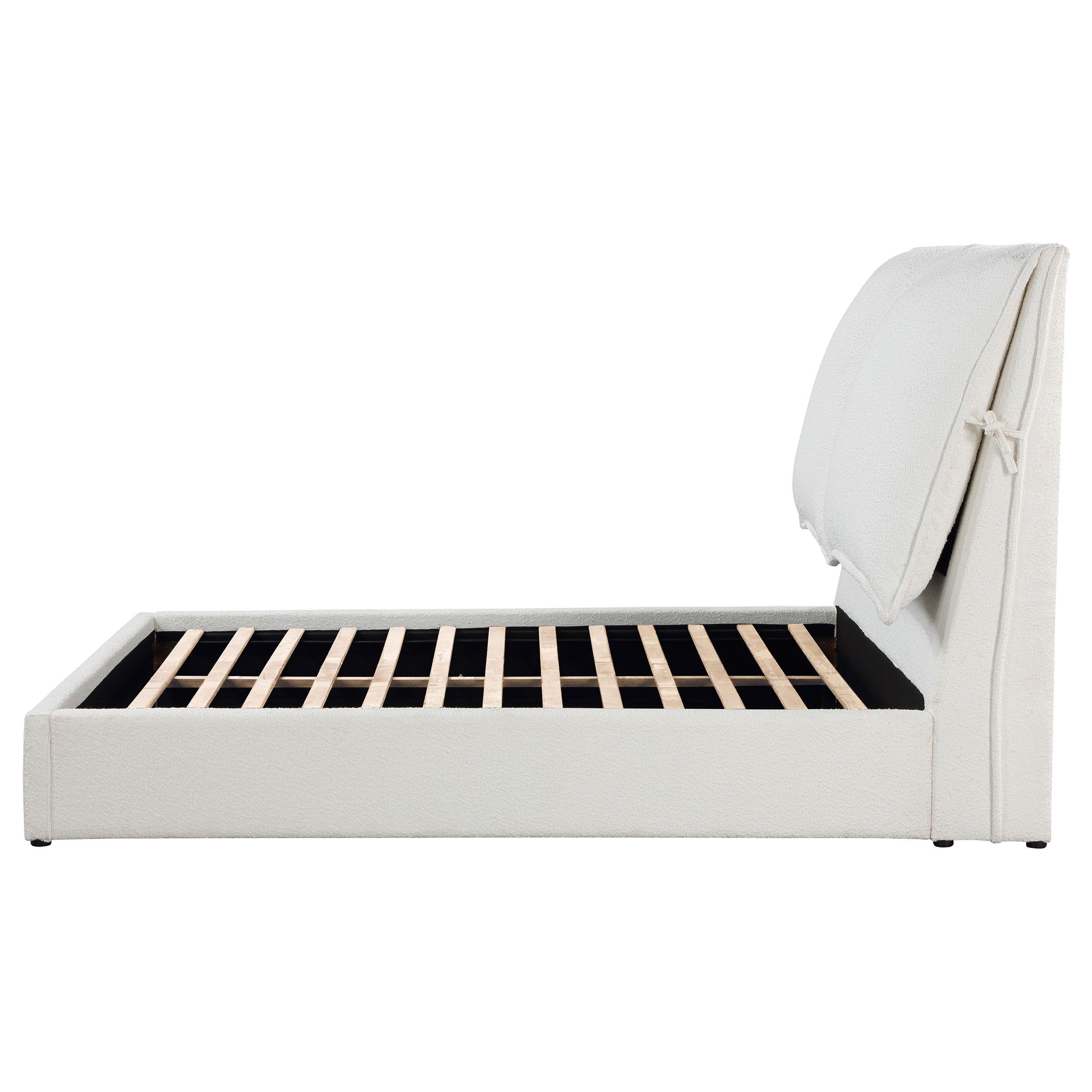Gwendoline Upholstered Panel Bed White