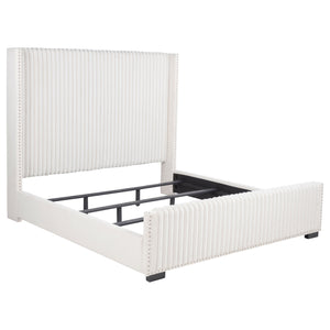 Natasha 65-inch Upholstered California King Bed Cream