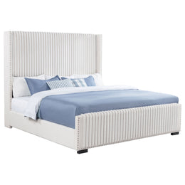 Natasha 65-inch Upholstered California King Bed Cream