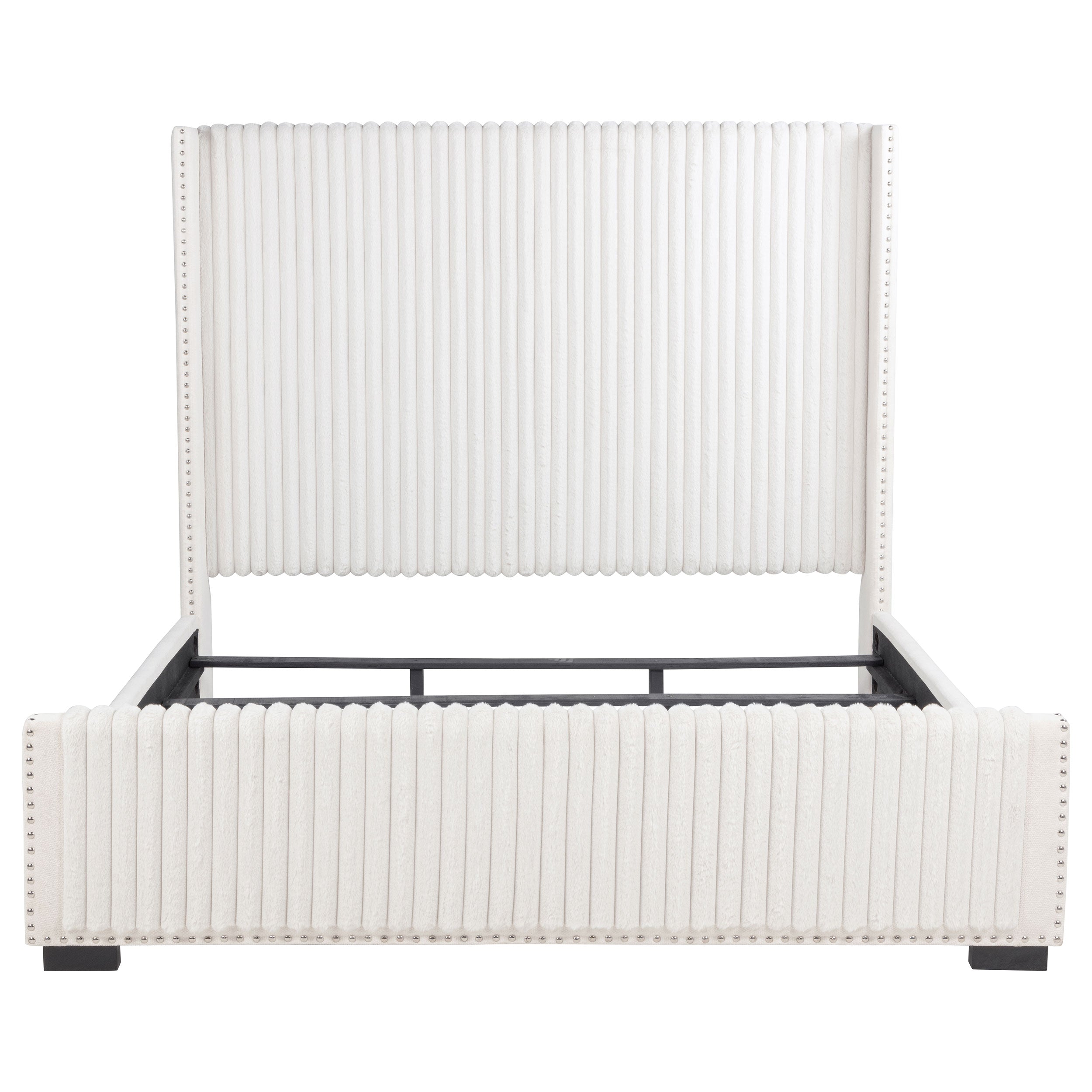 Natasha 65-inch Upholstered California King Bed Cream