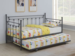 Nocus Metal Daybed with Trundle Gunmetal