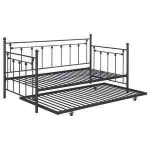 Nocus Metal Daybed with Trundle Gunmetal