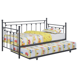 Nocus Metal Daybed with Trundle Gunmetal