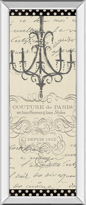 French Courture Panel Ii By Emily Adams 18X42 Mirror Frame Print