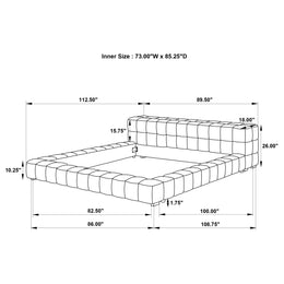 Trinity Upholstered Cal King Platform Bed Green